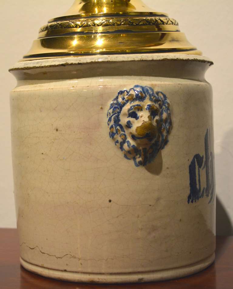 18th Century and Earlier 18th c Delft Tobacco Jar