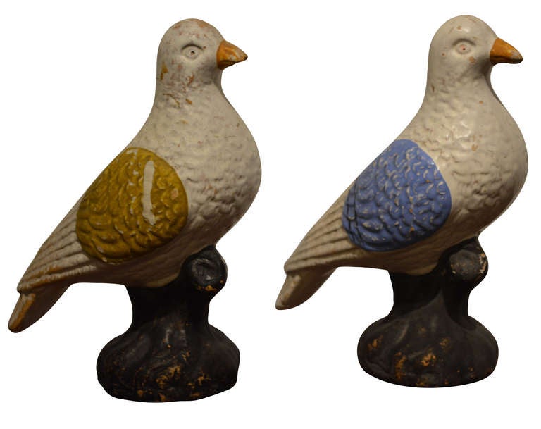 Danish Pair of 19th c Pottery Piggy-bank