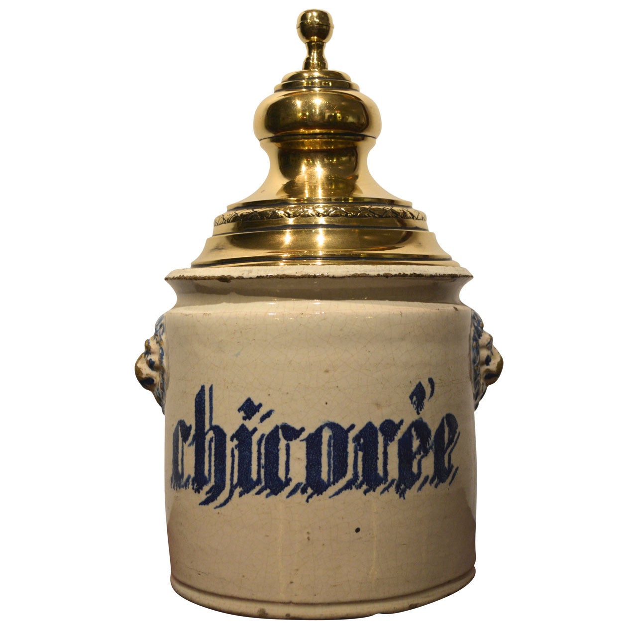 18th c Delft Tobacco Jar