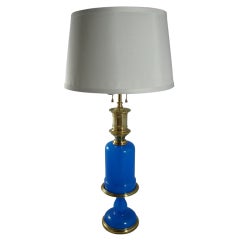 Blue Opaline Lamp
