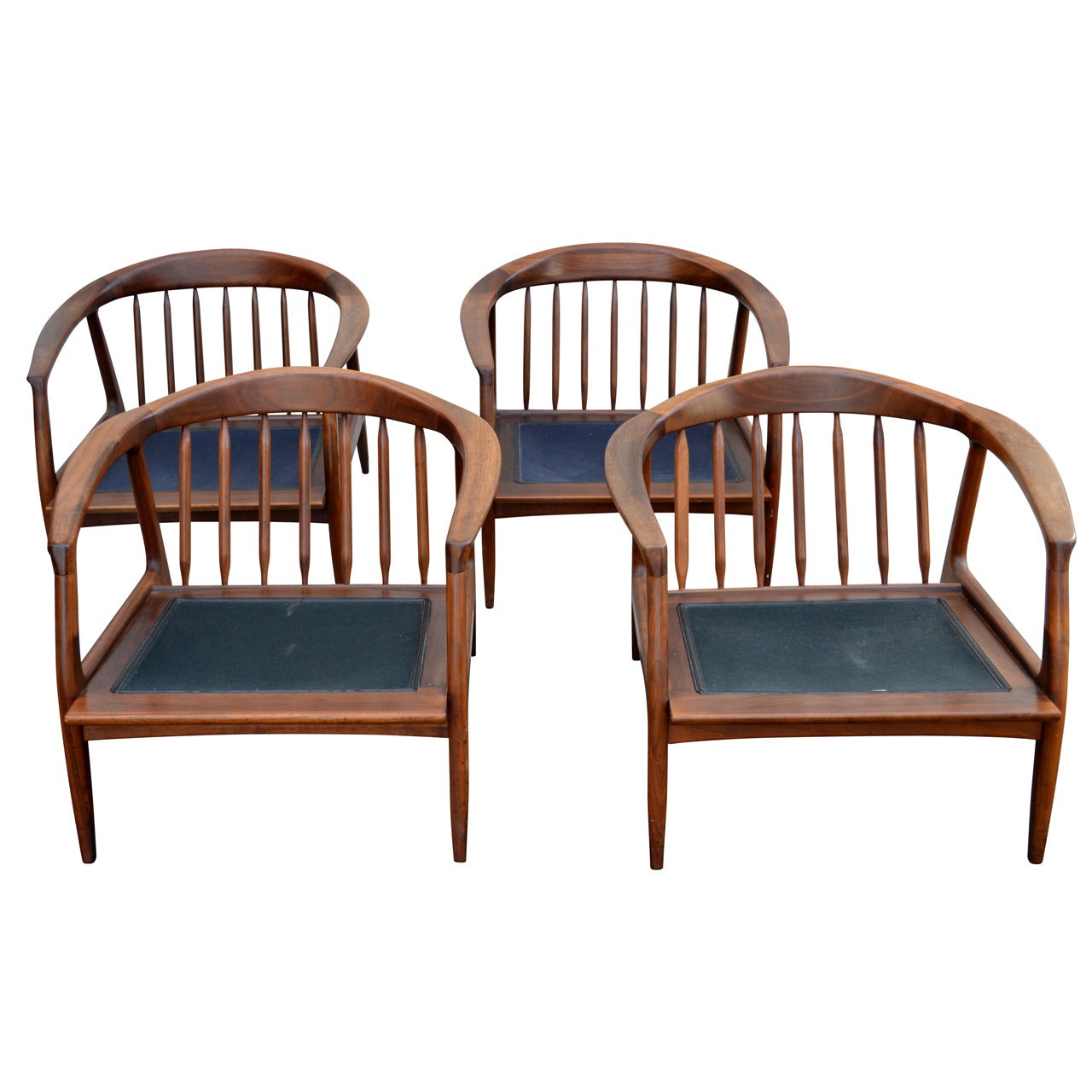 Pair Milo Baughman Lounge Chairs with Thayer Coggin Labels