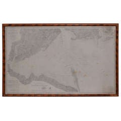 Large Nautical Map of New York Entrance, 1870