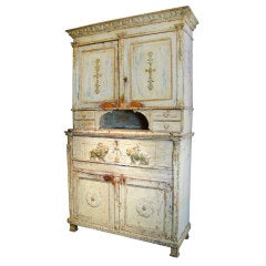Gustavian Cabinet With Lion Decorations