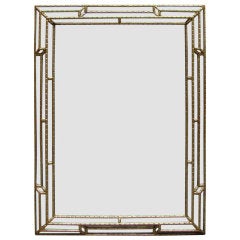 Gilded Faux Bamboo Mirror