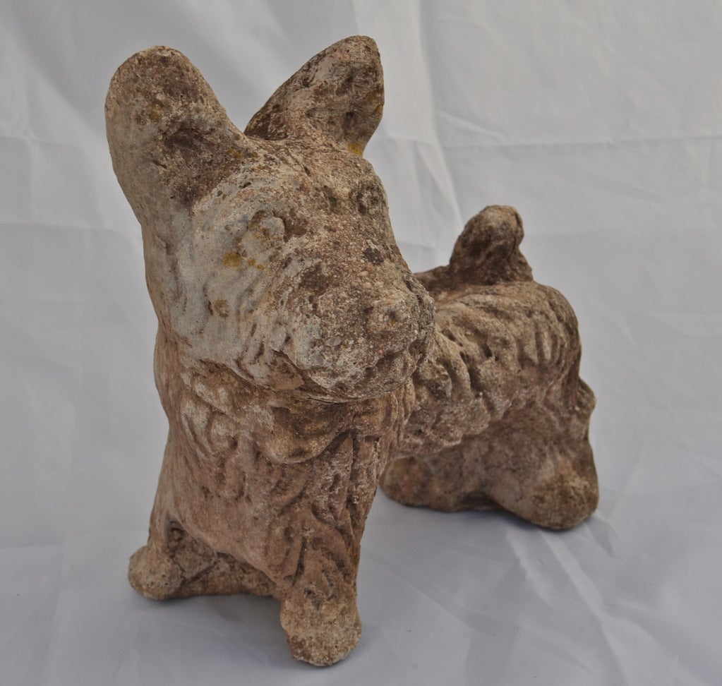 Dog Garden Stone Statute - West Highland Terrier at 1stdibs