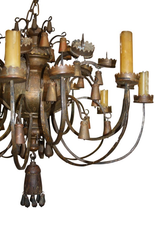 Early Swedish Folk Art Chandelier, 16th. Century