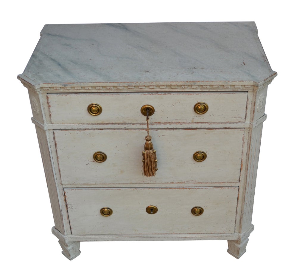 Wood Gustavian Chest of Drawers, Sweden