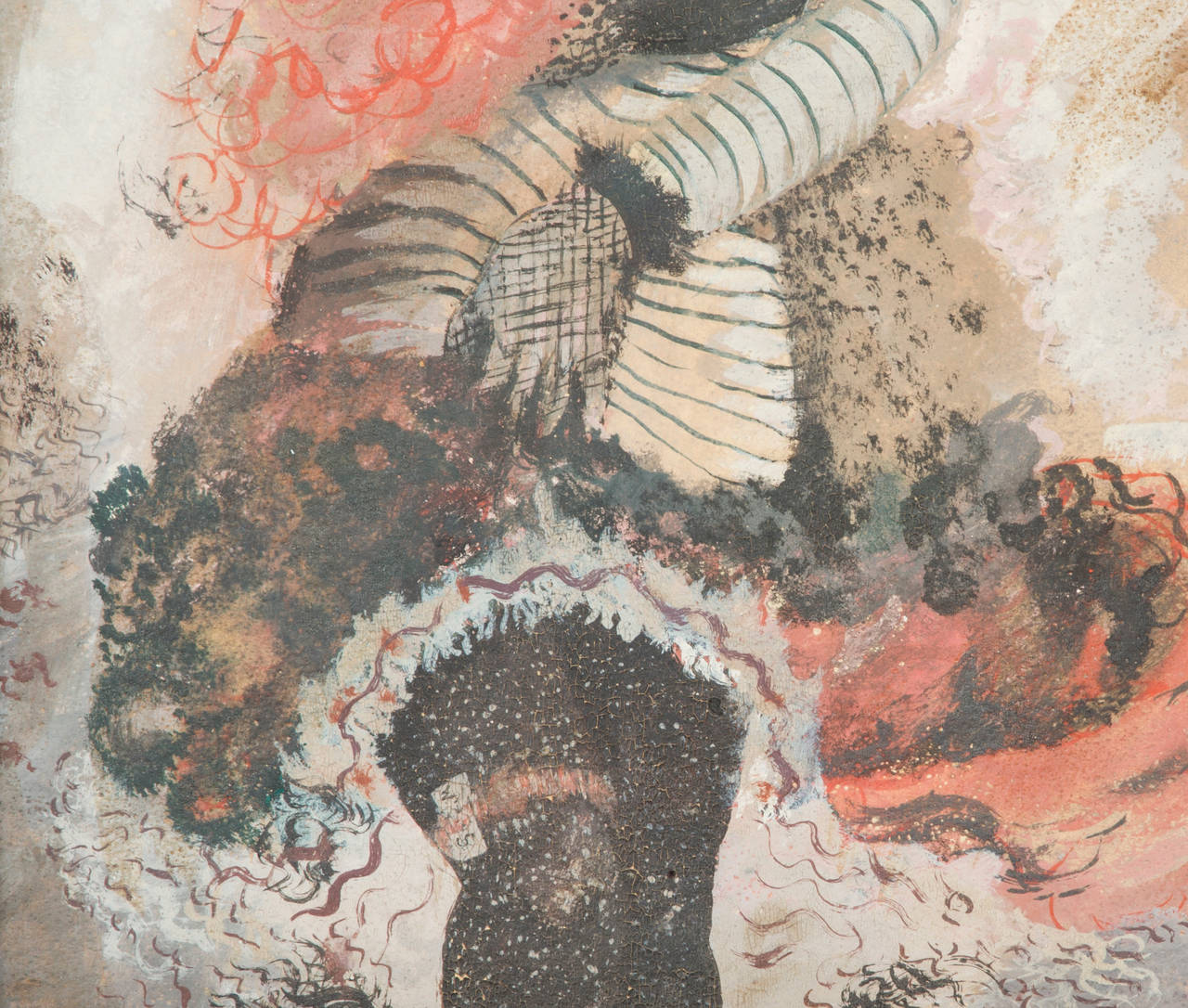 Américain Lady with Ensnared Cat-Sylvia Fein - Peinture de Karl Priebe