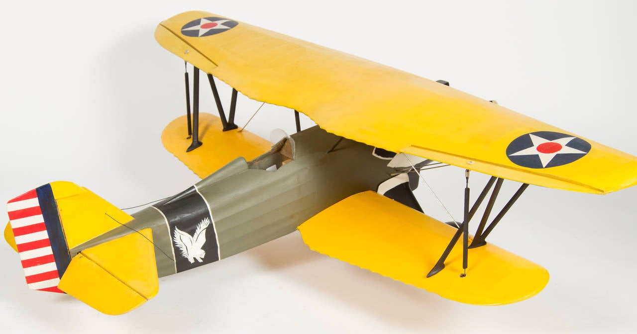 20th Century Vintage Model Tether WW1 Biplane