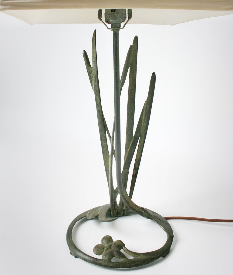 A lovely naturalistic form can be seen in this  Art Deco Lamp. It would look great in either an  Arts & Craft or Art Nouveau  environment.