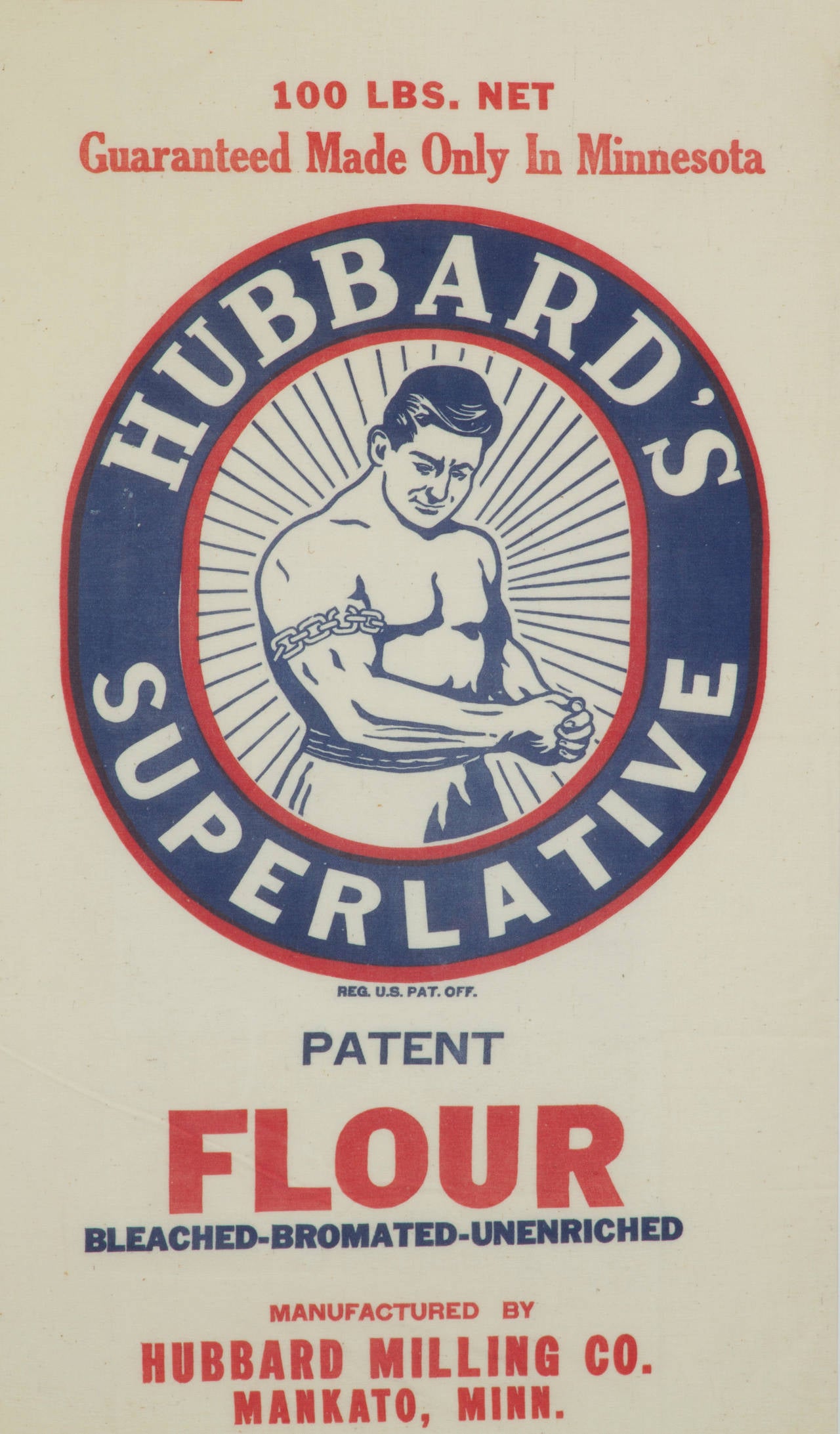 American Graphic Framed Hubbard's Superlative Flour Sack
