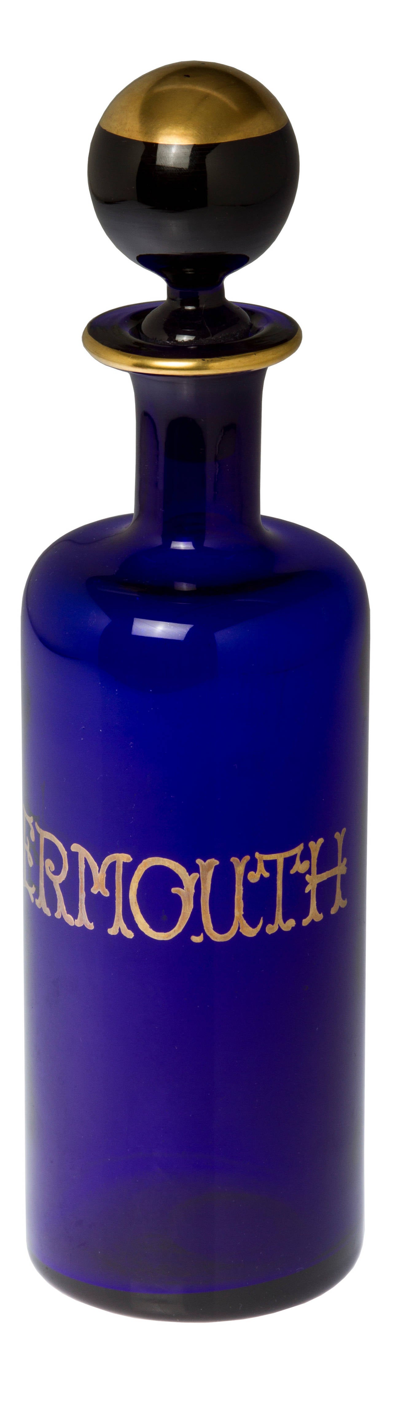 blue liquor bottles