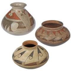 Collection of Three Casas Grande Ceramic American Indian Vessels