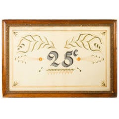 Victorian 25¢ Hand-Painted Sign