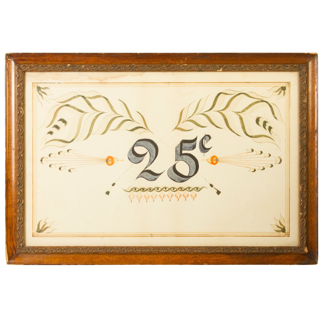 Victorian 25¢ Hand-Painted Sign