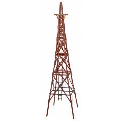 Vintage Folk Art Model of An Oil Derrick