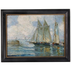 William Bodwell Oil Painting  of Sailing Ships