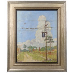 Vintage " Party Line "  Florida Painting by Roger Morrison