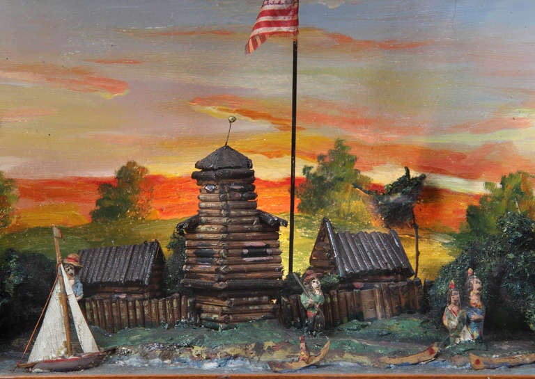 1930's Diorama of Fort Dearborn Chicago  Illinois Century of Progress