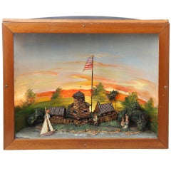 Vintage 1930's Diorama of Fort Dearborn Chicago  Illinois Century of Progress