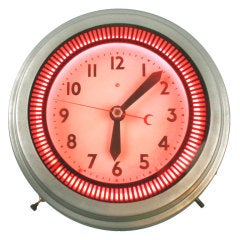 1940's Optical Neon  Wall Clock