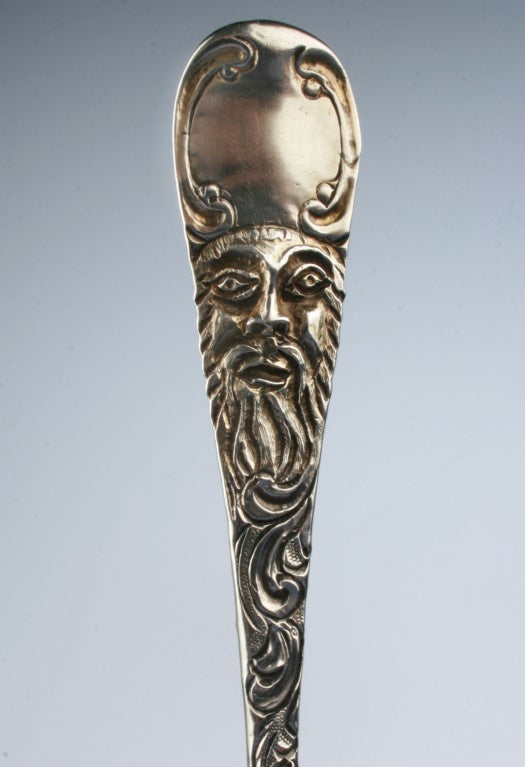 18th Century and Earlier Eben Coker Grotesque Design Sterling Silver Berry Spoons 1752