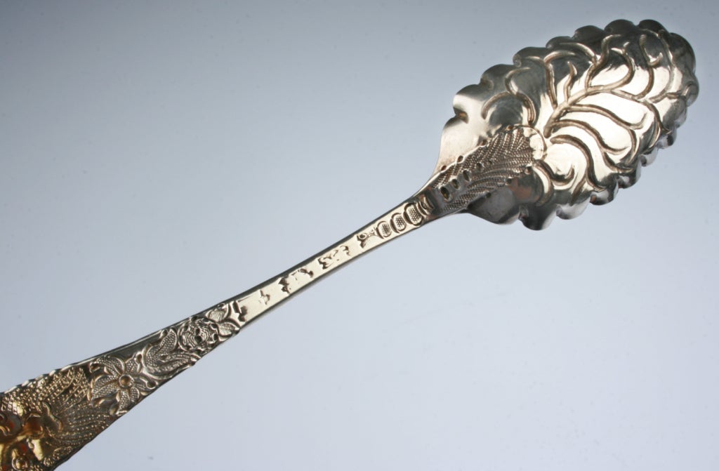 Eben Coker Grotesque Design Sterling Silver Berry Spoons 1752 1
