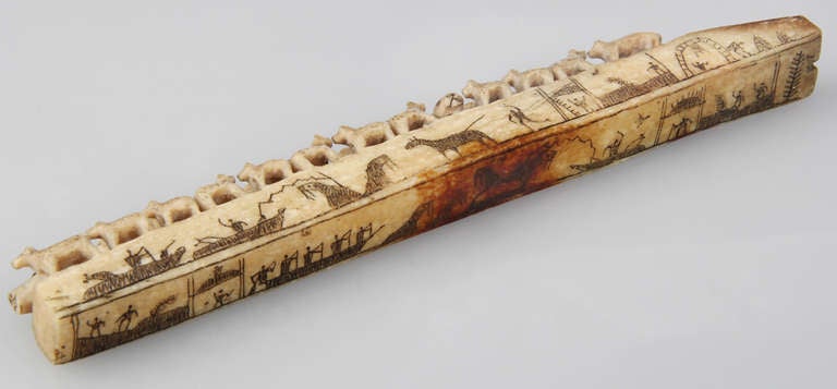 Canadian Exceptional 19th Century Eskimo Whale Bone Carving