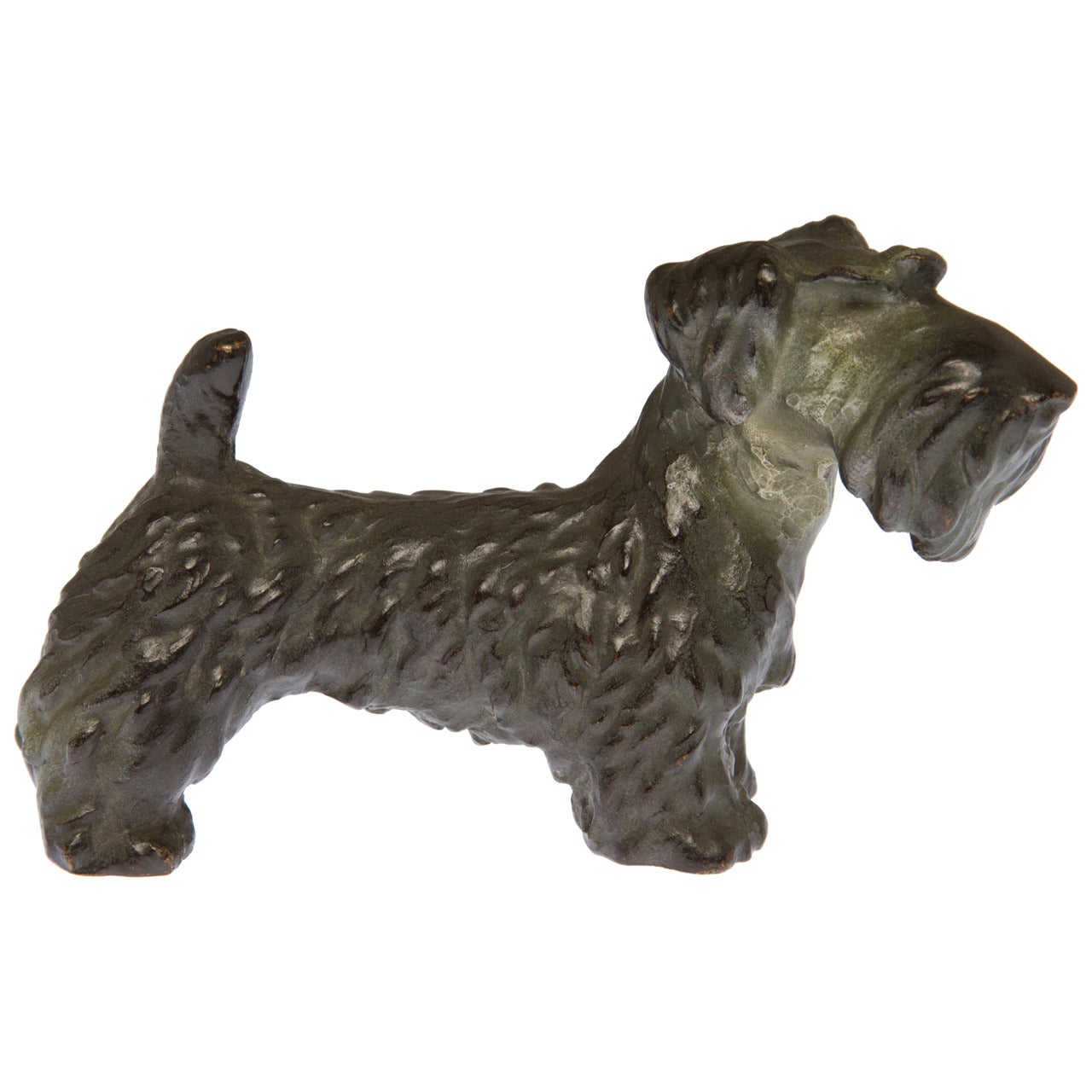 Art Deco Cold Painted Bronze Terrier For Sale