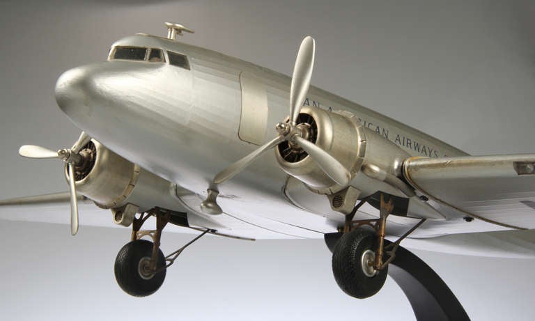 Dutch Hand Built DC-3D Pan American Airplane Model