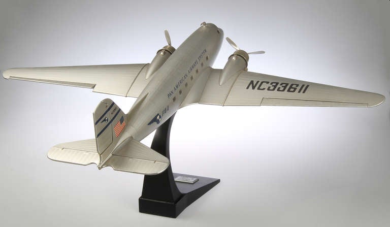 20th Century Hand Built DC-3D Pan American Airplane Model