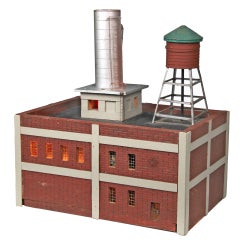 1950's Wood Model of Factory Building