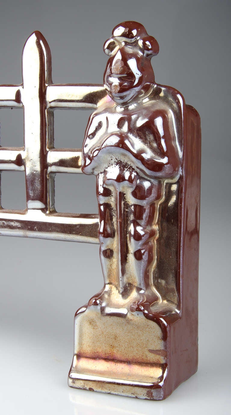 Enameled Cast Iron Fireplace Fender with Knights