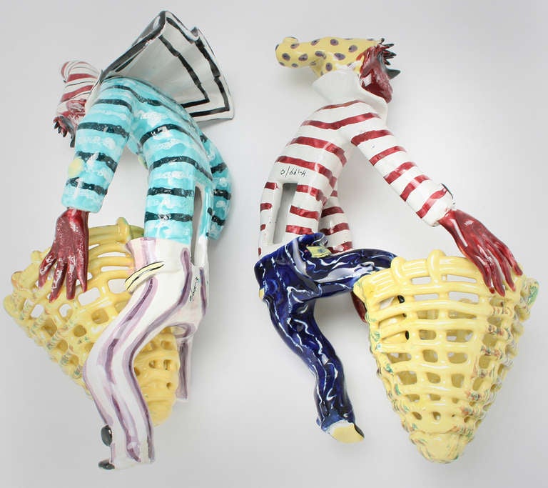 San Polo Italian Ceramic Wall Sconces at 1stdibs
