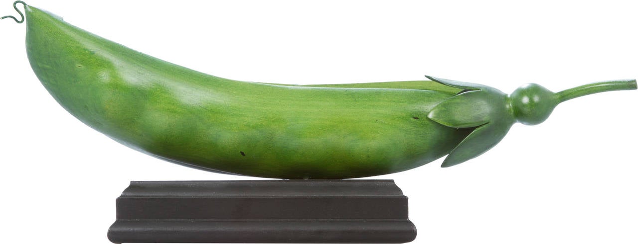 20th Century Hand-Carved Wooden Pea Pod by Robert Andrus