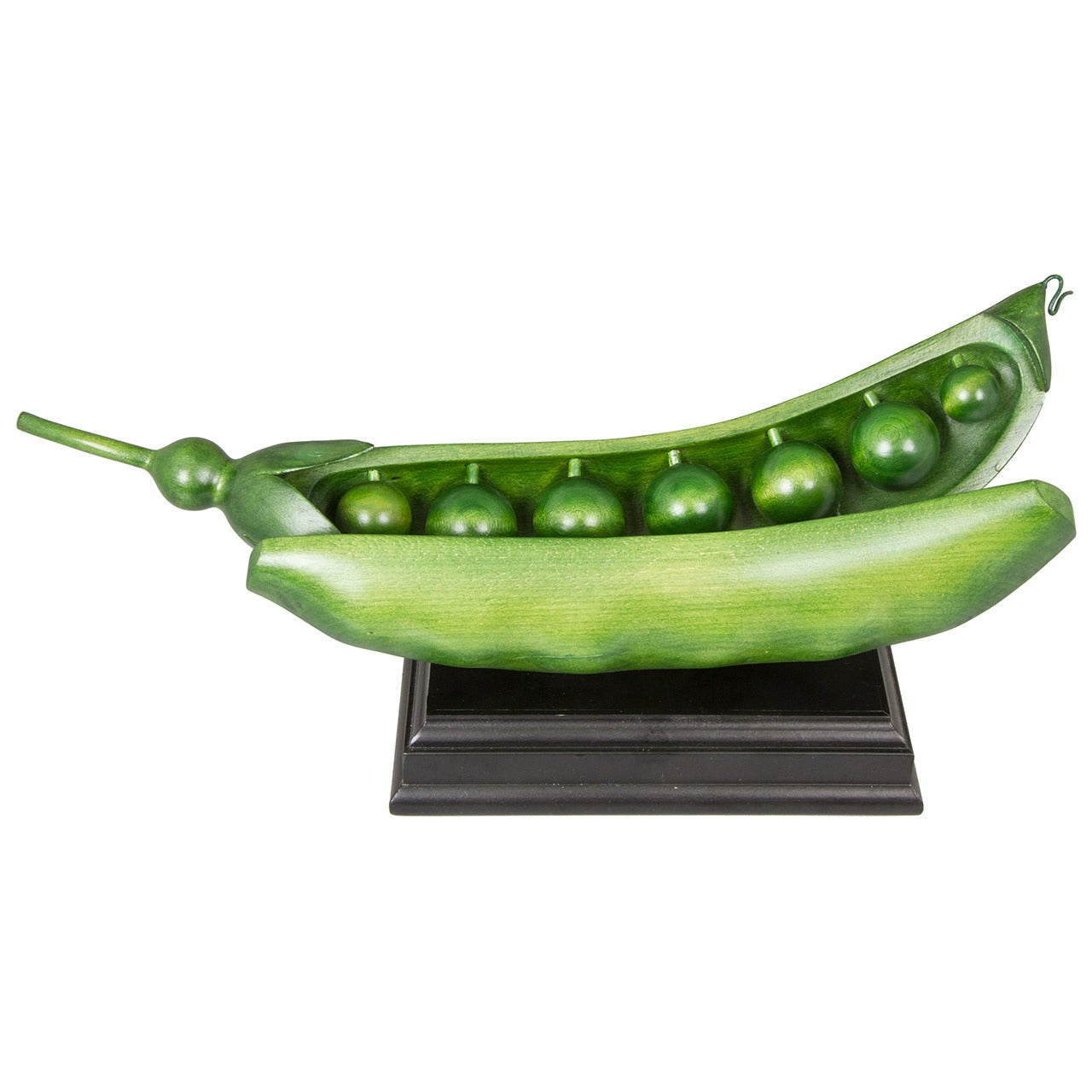 Hand-Carved Wooden Pea Pod by Robert Andrus