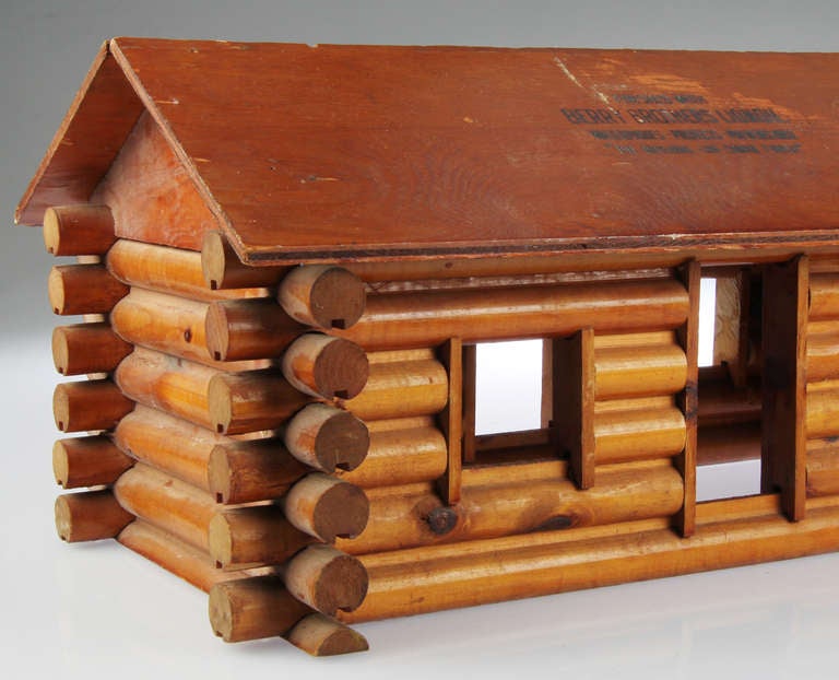 Pioneer Log Cabin  Co. With Advertisement In Good Condition In Chicago, IL