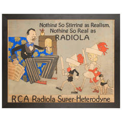 Antique RCA Radiola Advertisement Poster