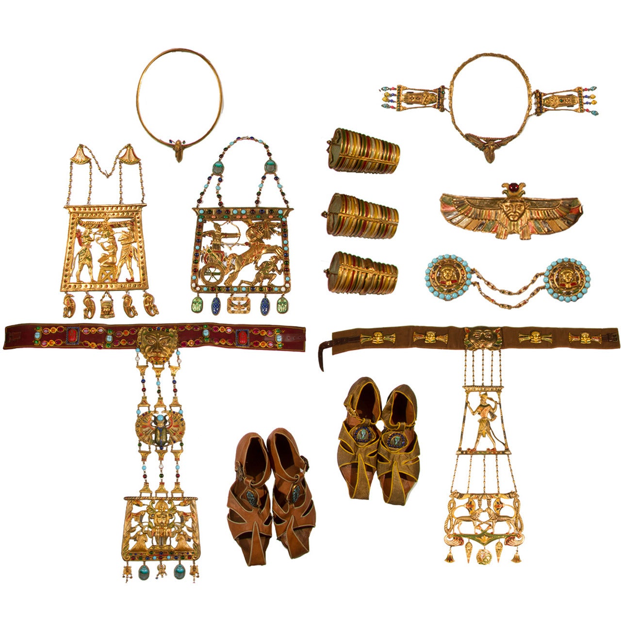 Pair of Complete Egyptian Costumes from the Norman Crider Collection For Sale