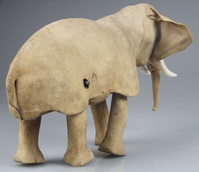 Mechanical Suede Covered Elephant For Sale 1