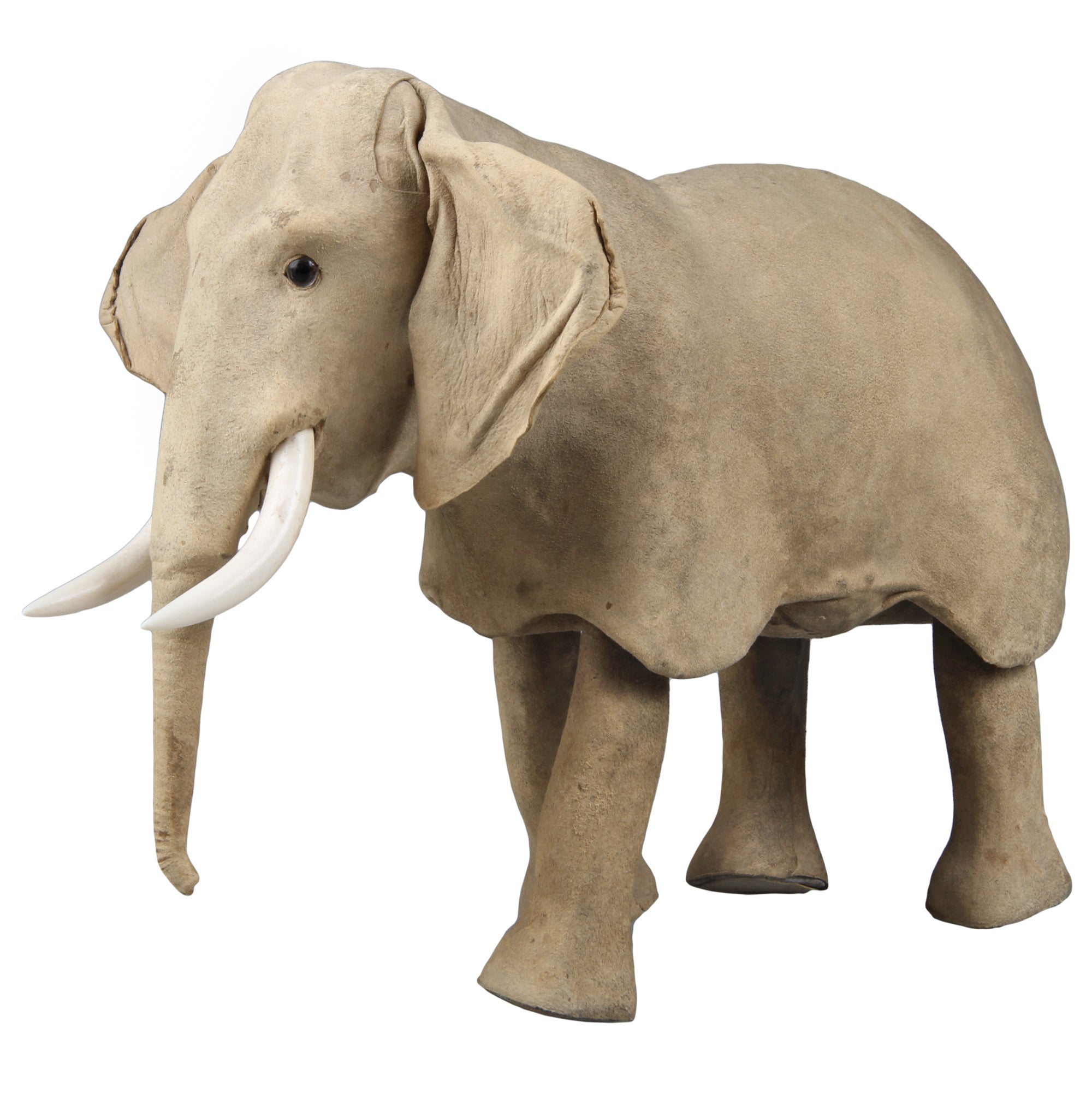 Mechanical Suede Covered Elephant For Sale