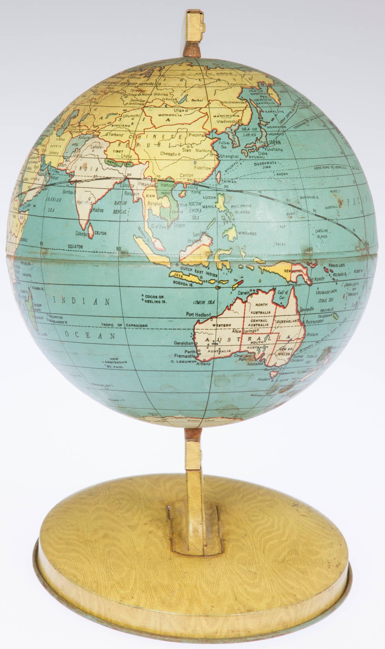 American Miniature Tin Globe by J. Chein & Co