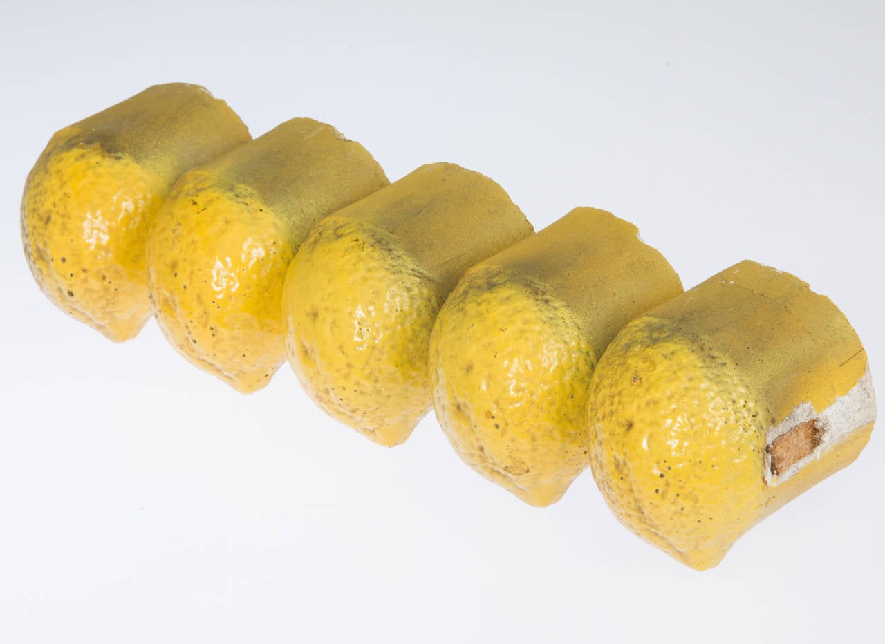 American Victorian Cast Plaster Lemons For Sale