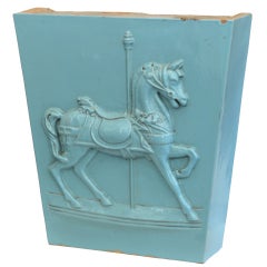 1930's Terra Cotta Architectural Detail of a Carousel Horse