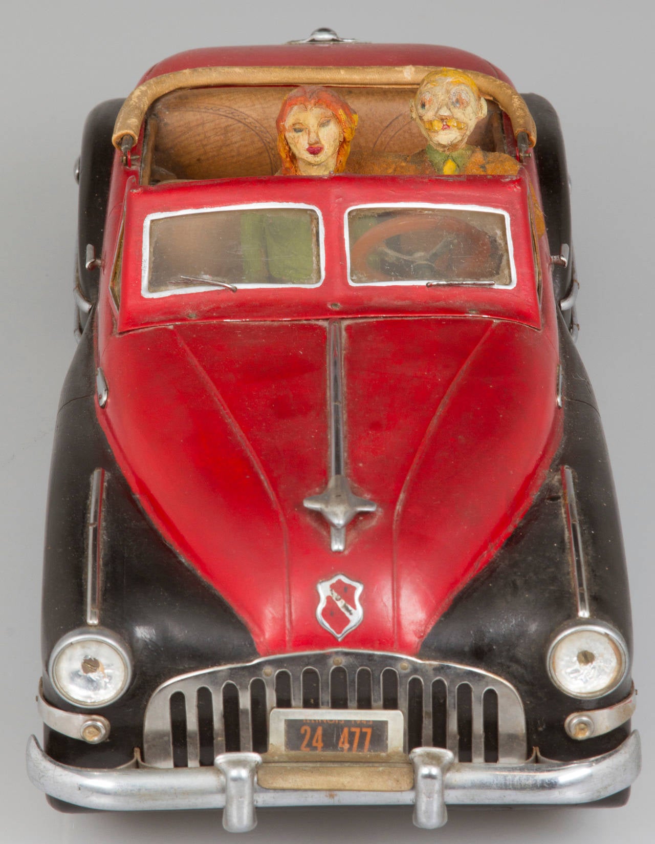 American Hand-Carved Wooden 1942 Buick Convertible