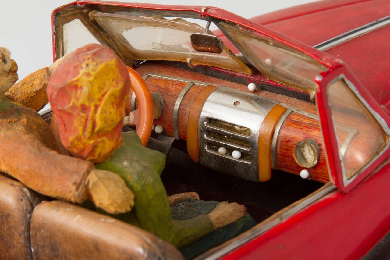 Hand-Carved Wooden 1942 Buick Convertible 2