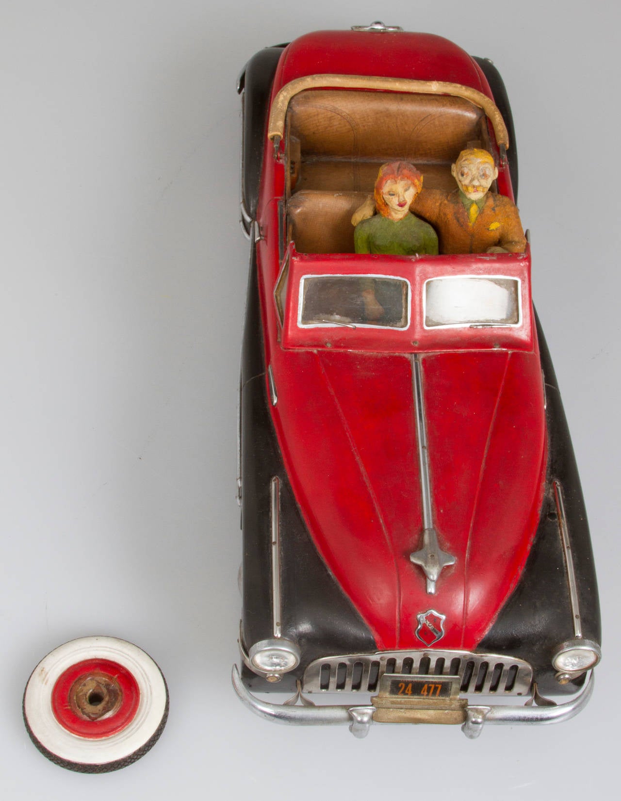 Hand-Carved Wooden 1942 Buick Convertible In Excellent Condition In Chicago, IL