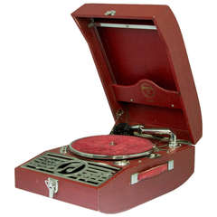 Vintage Rare Art Deco Columbia N. 900 Portable Hand Crank Record Player