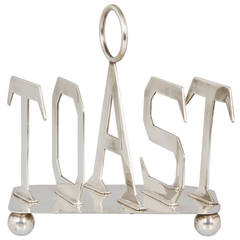 Antique Early English Sterling Silver "Toast"  Rack