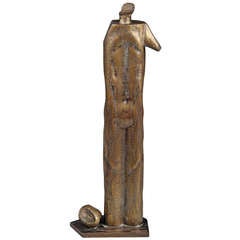 Bronze Mid Century Abstract Figural Sculpture
